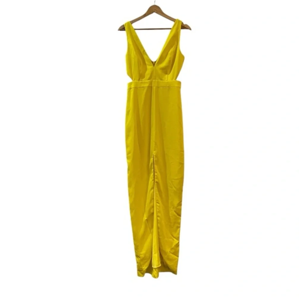 NBD Women's Greta Gown Cut Out Maxi Dress in Yeillow Size Small‎ NWT - Picture 2 of 11